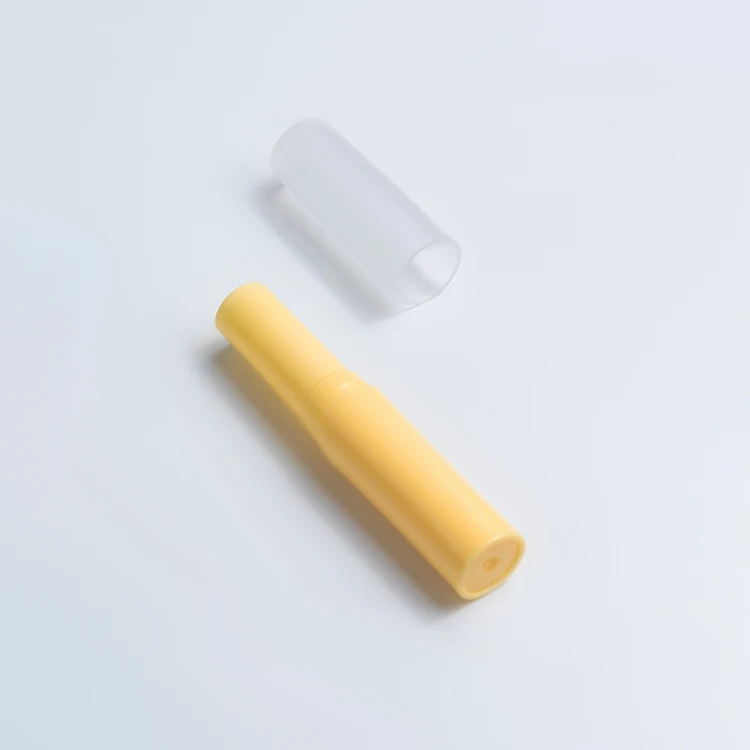 
Colorful fruit chapstick plastic oval eco mini plastic lipbalm tube packing, 3g flat oval lipbalm tube 