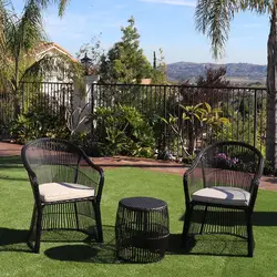 Hot sales M02858 import putdoor rattan chair and table furniture wicker sets from china