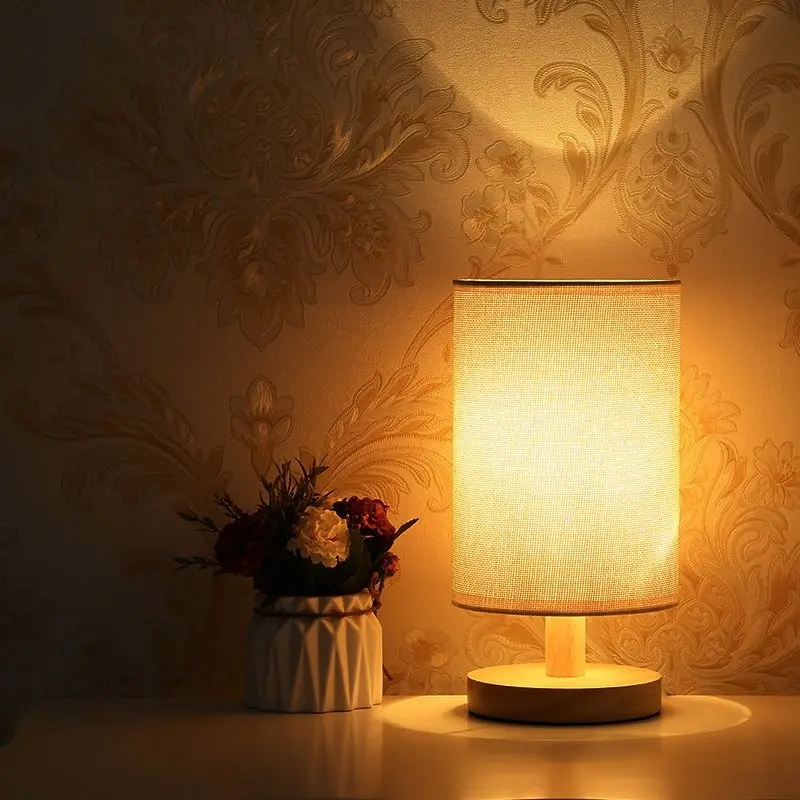 Elegant Design Bedside LED Night Lamp Touch Dimming Table Lamp With Wireless Charger