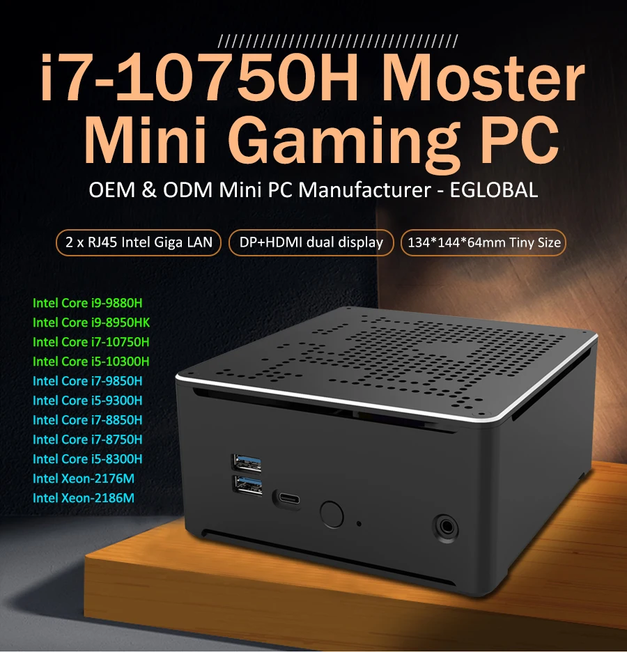  Настольный ПК с поддержкой 4k HTPC лучший игровой i9 10880H 9880H i7 8750H мини-ПК настольный