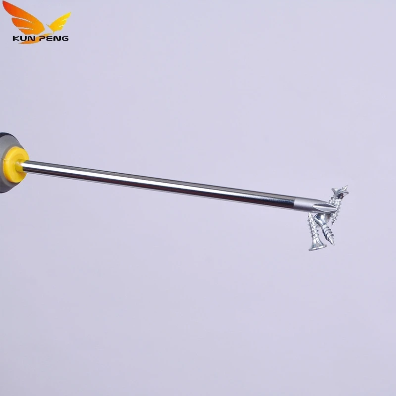 High Quality Three Color Handle Slotted Flat Blade Magnetic Screwdriver Crv Chromium Vanadium Steel Phillips Screwdriver