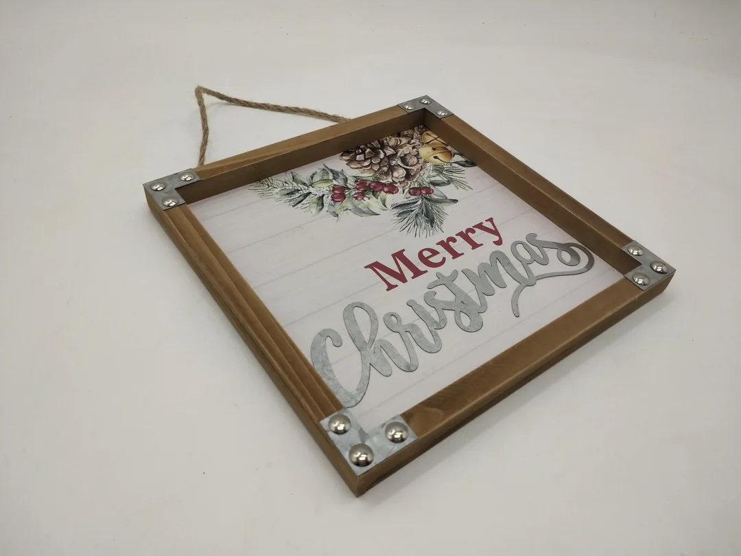 
Supplier Christmas Gift Set White Resin Sculpture mdf Boards Tabletop Home Decoration 