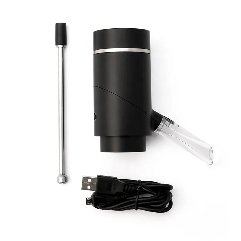 Black food grade electric wine aerator and dispenser wholesale stainless steel smart wine pourer