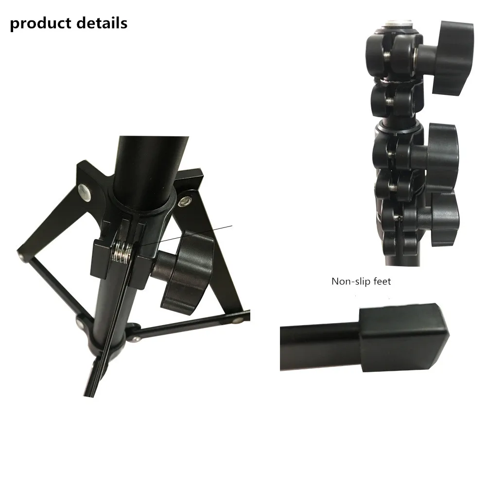 
160CM Floor Tripod professional Lightweight selfie camera phone tripod For Phone Camera Ring Light Metal Stands 