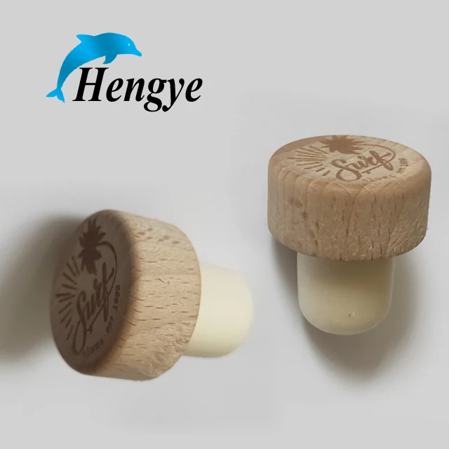 Wooden Cork Cap  Stem Stoppers With Plastic Cap  Wooden Cap Bottle  Stopper