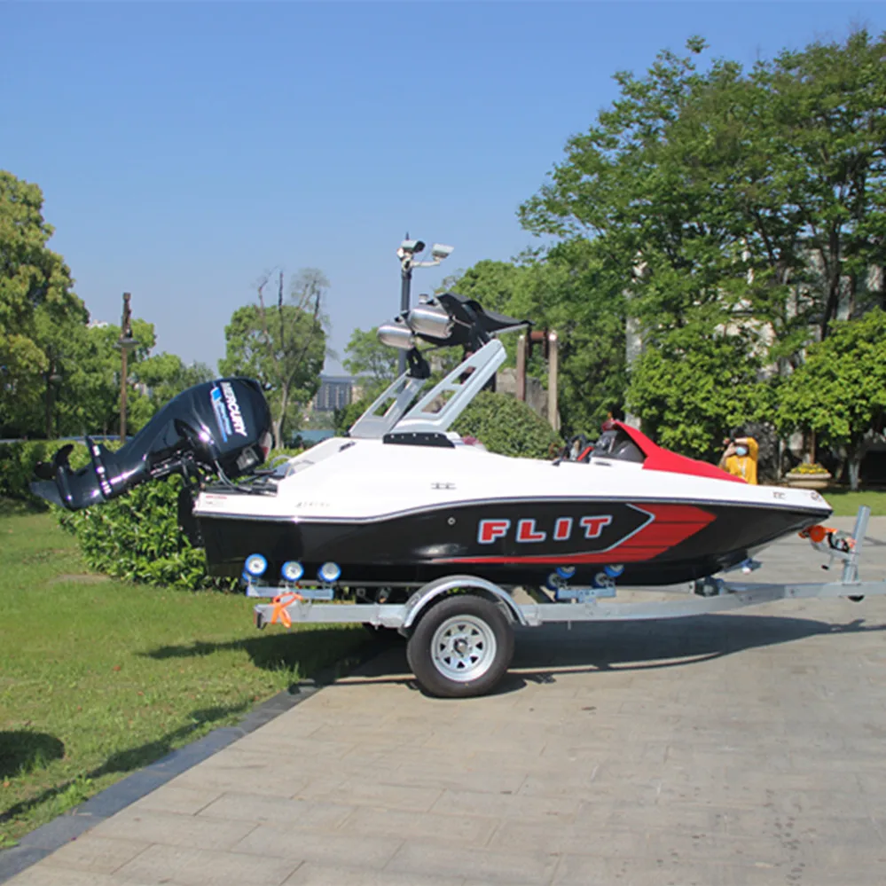 China Factory Direct sell 16ft wake board boat fiberglass passenger yacht boat