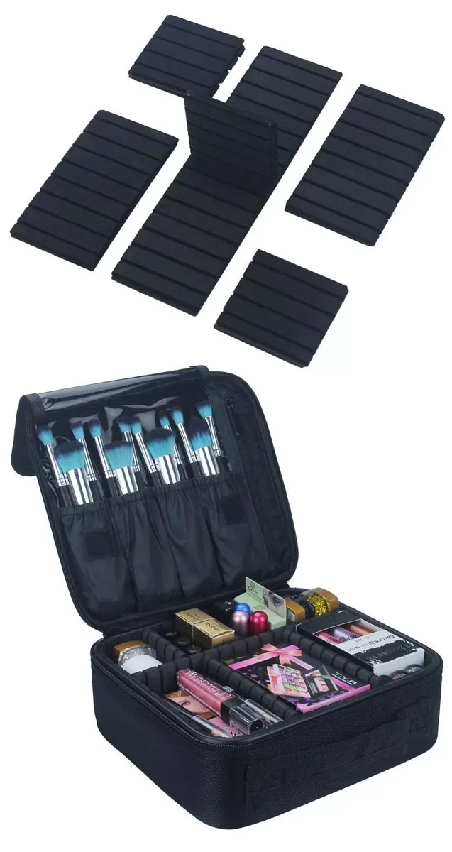 Портативная дорожная водонепроницаемая сумка для кистей для макияжа, портативная нейлоновая сумка для туалетных принадлежностей