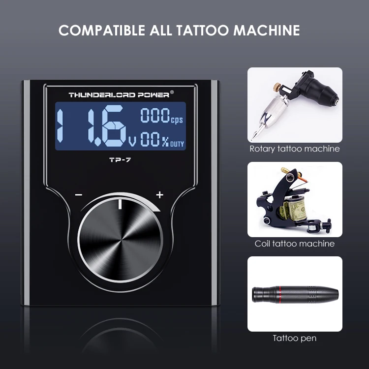 Professional Tattoo Power Supply TP-7 Thunderlord Power Supply Mini Tattoo Power Source