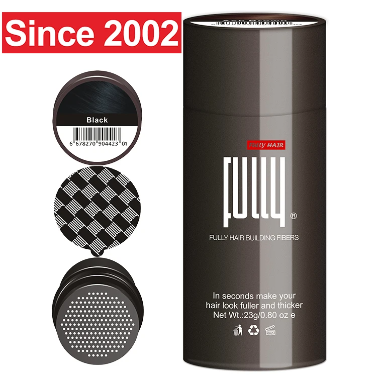 China Factory Custom Logo 50G Bottled Hair Wig Powder FULLY Unique Plant Keratin Hair Building Fibers