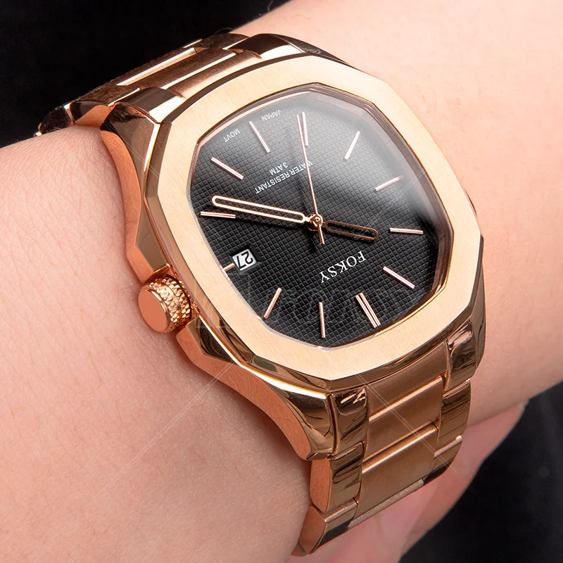 Custom Your Logo Men Wrist Watch Stainless Steel Waterproof Luxury Fashion Watch