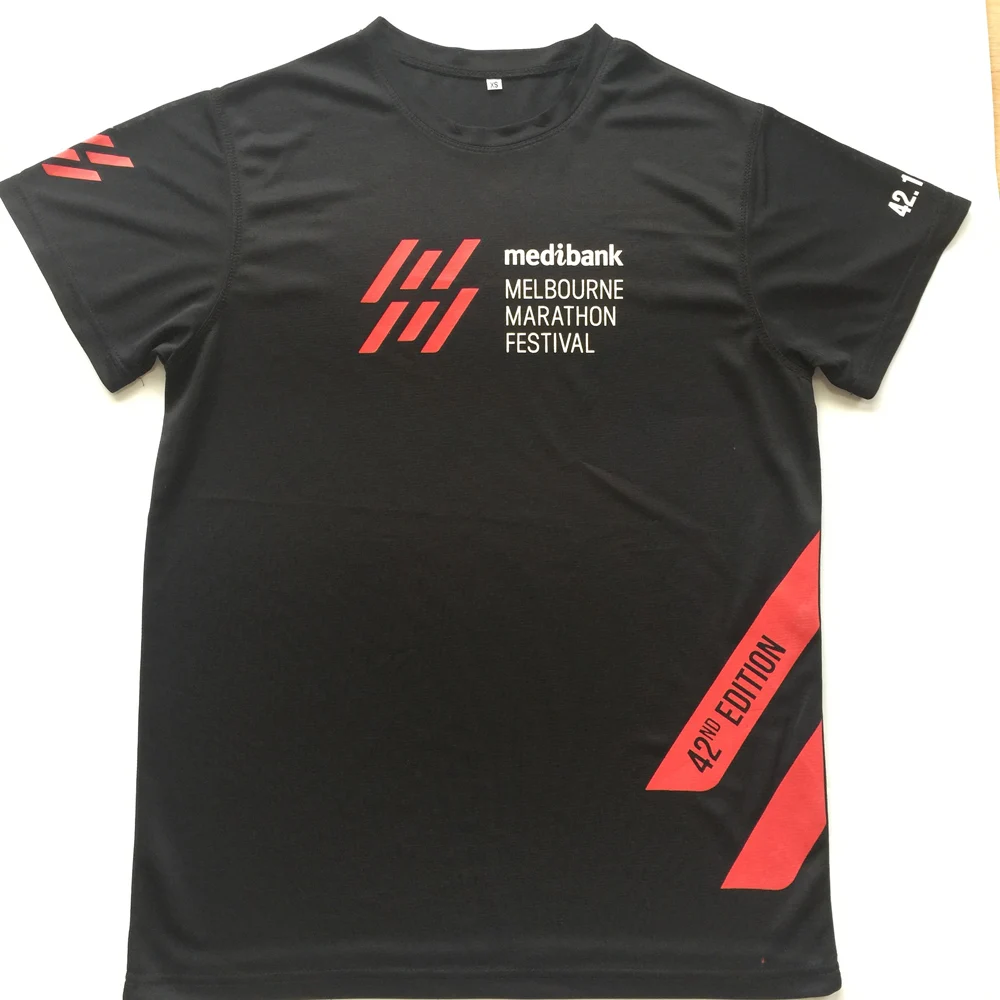 Oem Men Bottle Recycled Polyester T-shirt GRS Certificated Sustainable Eco-Friendly RPET Breathable Sport Tee