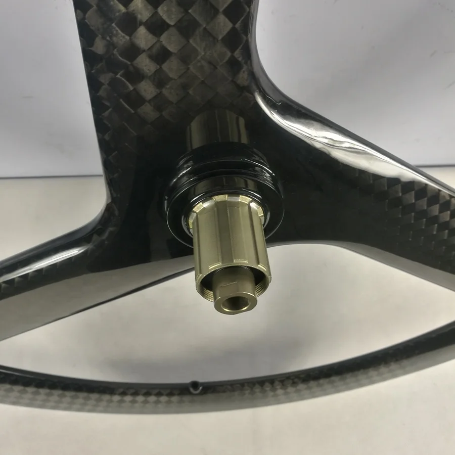 Synergy 700C Bike Road Disc Carbon Fiber 3 Spoke Wheel Bicycle  Aero Tri Spoke Wheelset 700C