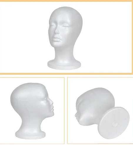 Wholesale Foam wig head tall female foam mannequin wig stand and holder for style model and display hair hats