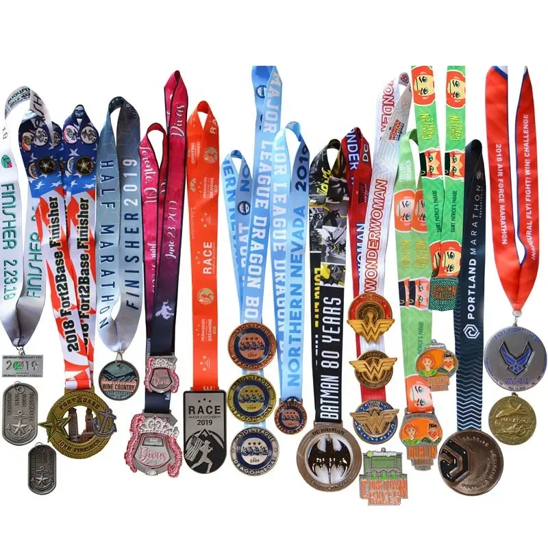 Sports Medal Maker Gold Silver Bronze Metal Medallions Simple Blank Manufacturer in China Medal Display Europe Custom Medals