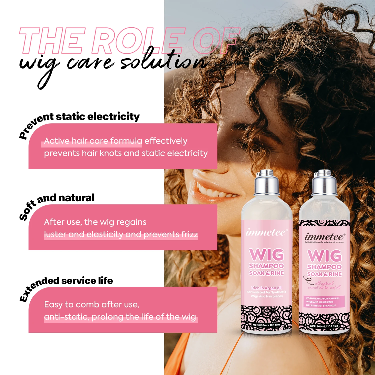 Lace Wig Shampoo Cleansing Wig Shampoo And Conditioner Anti Frizz Hair Shampoo For lace wig