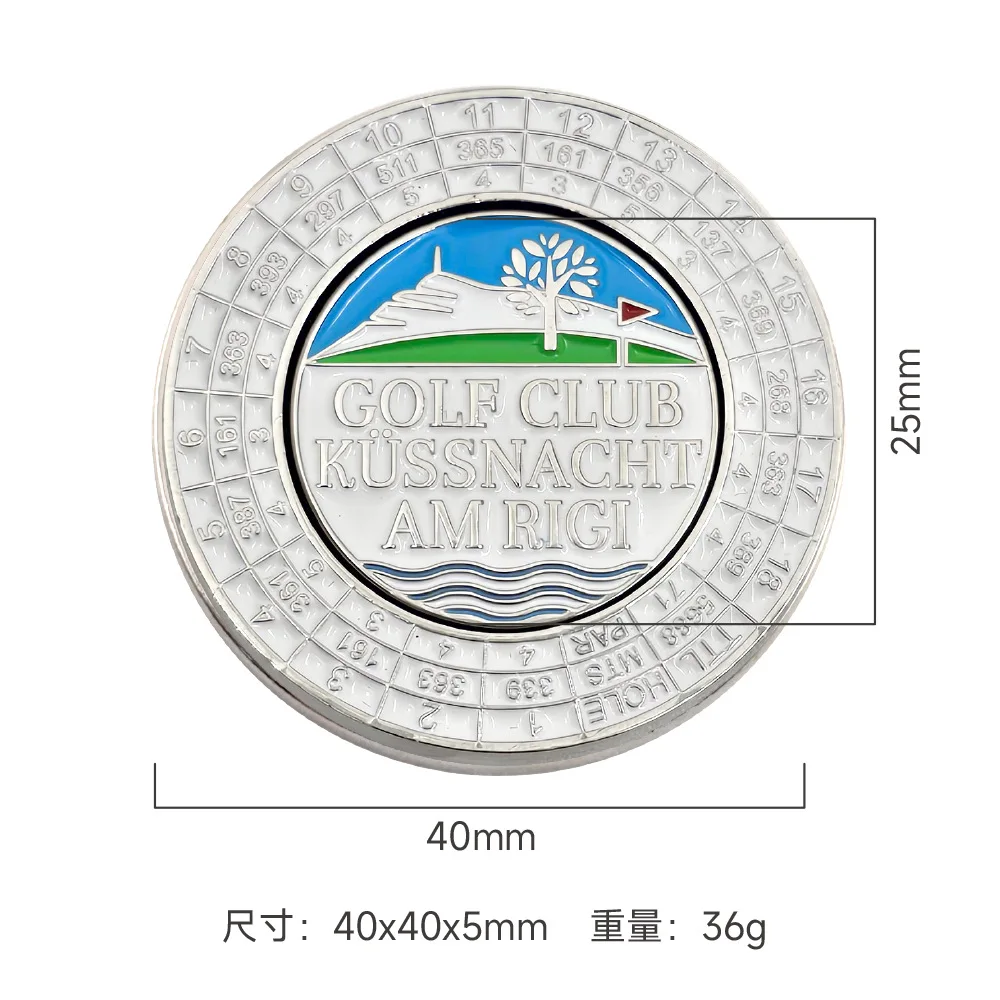 40mm Golf Ball Marker Golf Poker Chips Gifts Sets with magnet Golf On Course Accessories