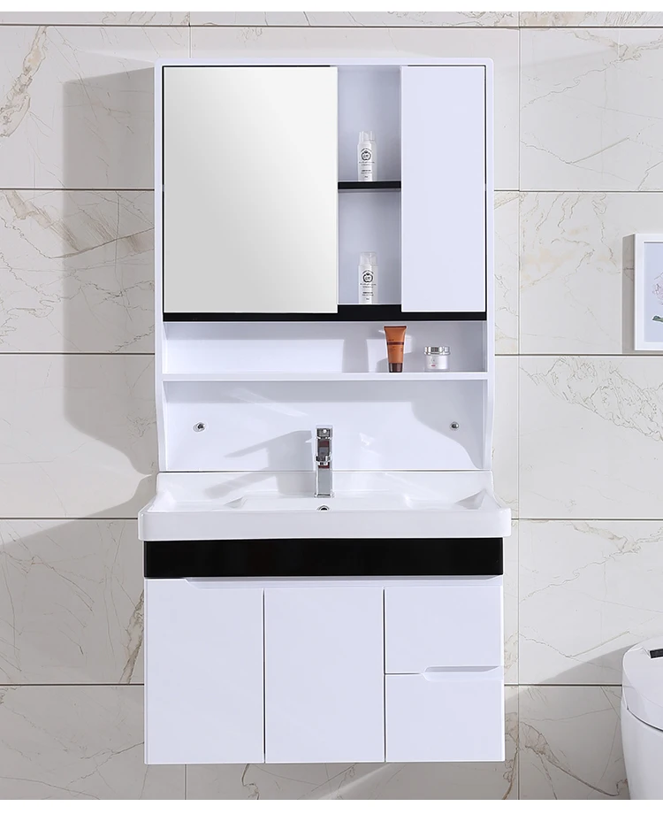 KD-BC134W Chaozhou Factory Commercial Cheap Vanity Bathroom Sinks for Sale Hand Made Wooden Cabinet Furniture