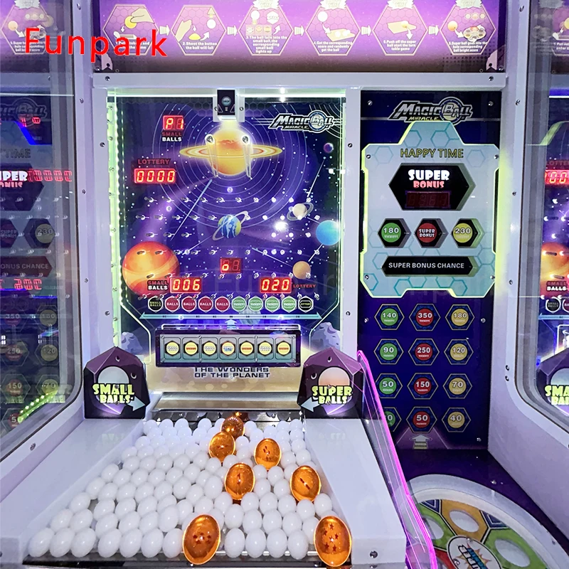 Funpark Hot Selling Magic Ball Miracle Arcade High Revenue Lottery Coin Operated Games Machine