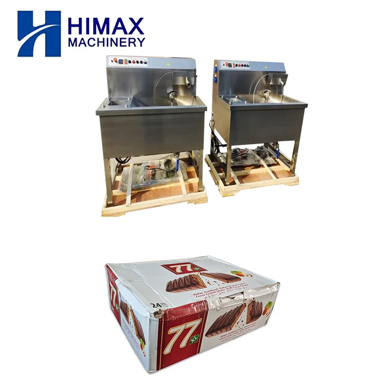 Fully Automatic Chocolate Enrobing Machine with Chocolate Cooling Tunnel Equipments