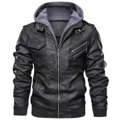 Autumn/Winter 2024 men  leather jacket  vintage fashion jacket