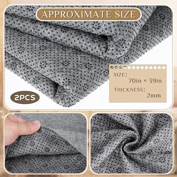 Factory Free Sample Tufting Secondary Backing Cloth Pad Polyester Composite Drop Plastic Dots Non-slip Fabric for Rug Making