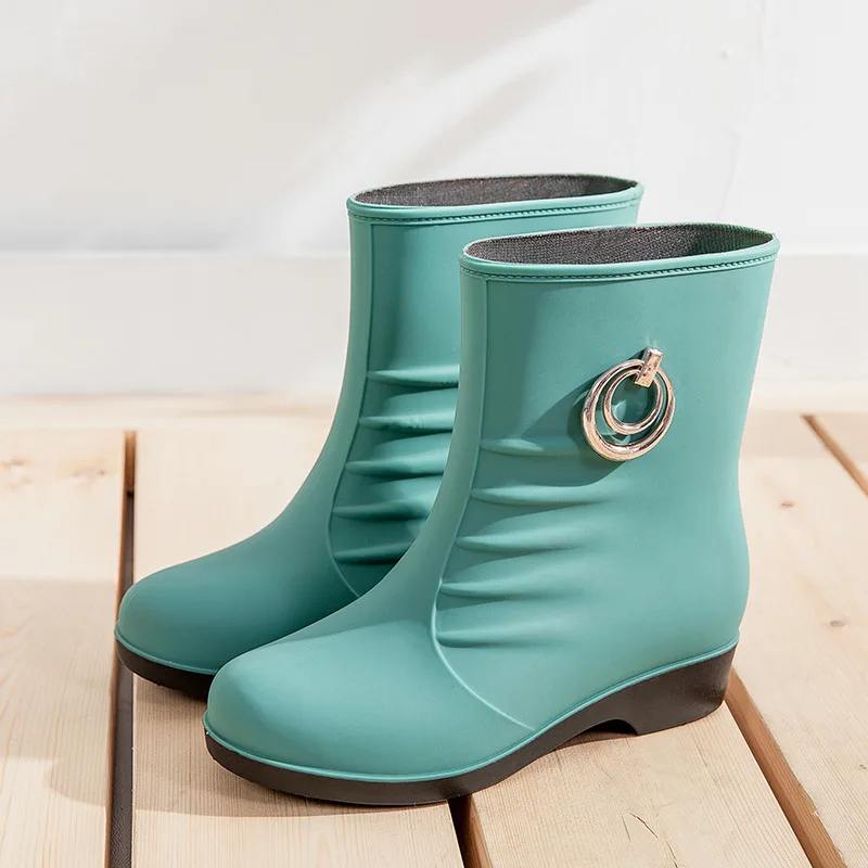 New Product Ideas 2023 Non Slip Waterproof Rain Boots Short Tube Rain Boots Women Shoes Waterproof