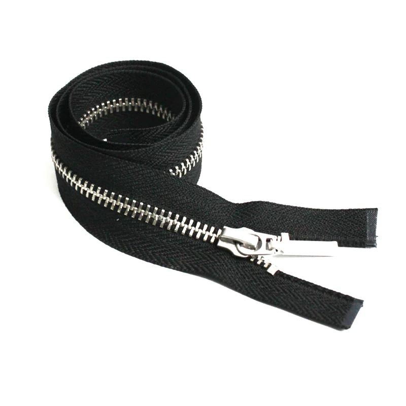 Dongguan manufacturer hot wholesale open end black metal jeans zipper for home textile