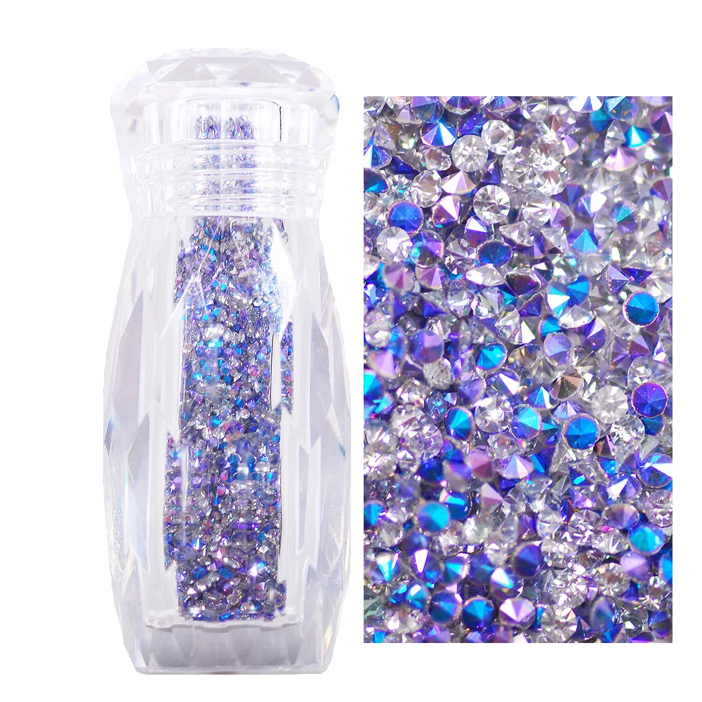 2022 new hot sale tiny nail rhinestone 1.1mm nail charms crystal jars diamond nail art decoration for women