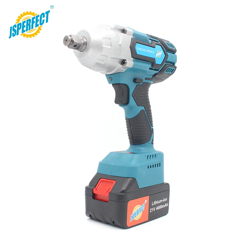 Brushless motor impact wrench cordless two battery 12.7mm chuck