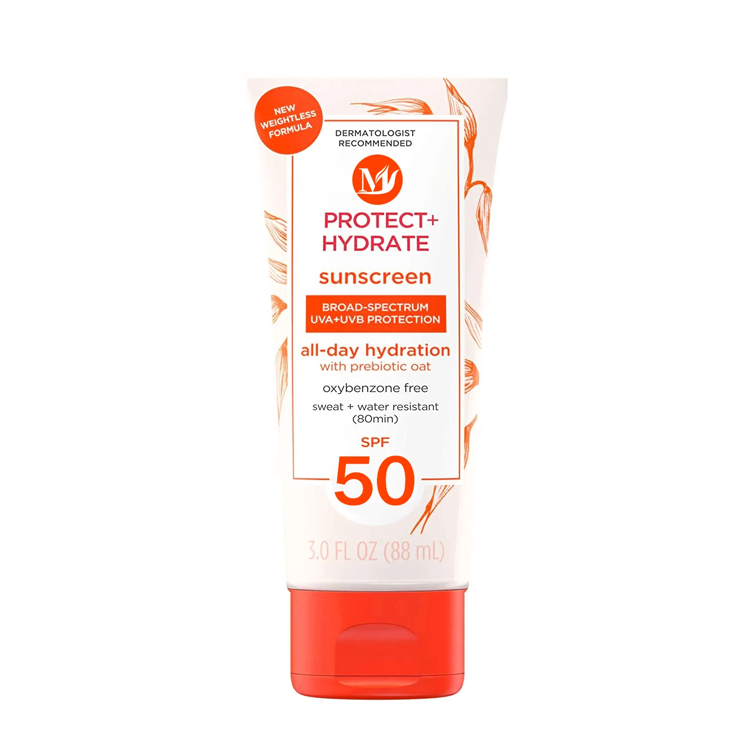 Sunscreen SPF 50 Face Sunscreen with Zinc Oxide and Titanium Dioxide for Sensitive Skin with Hyaluronic Acid Niacinamide