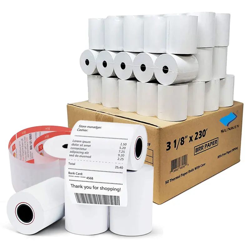 Thermal Paper roll 80*80mm/57*40mm Cash Register Paper ATM POS Bank Thermal Paper roll
