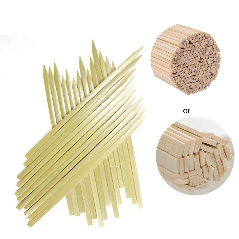 Bamboo bbq skewers bamboo 30cm 6mm stick 25 cm 50cm flat skewers bbq grill flat skewer bbq
