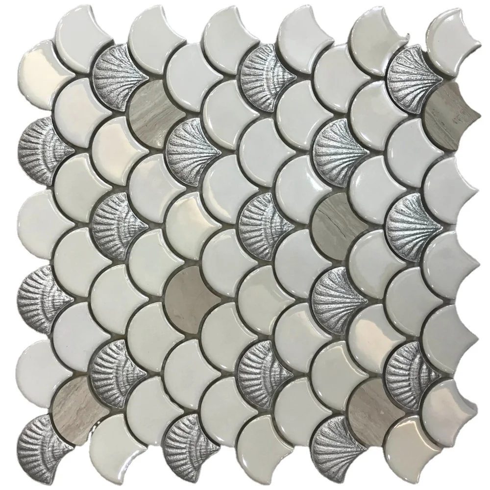 Glossy Ceramic Mould Mosaic Tile For Exterior Wall Decoration Ceramic Mosaico