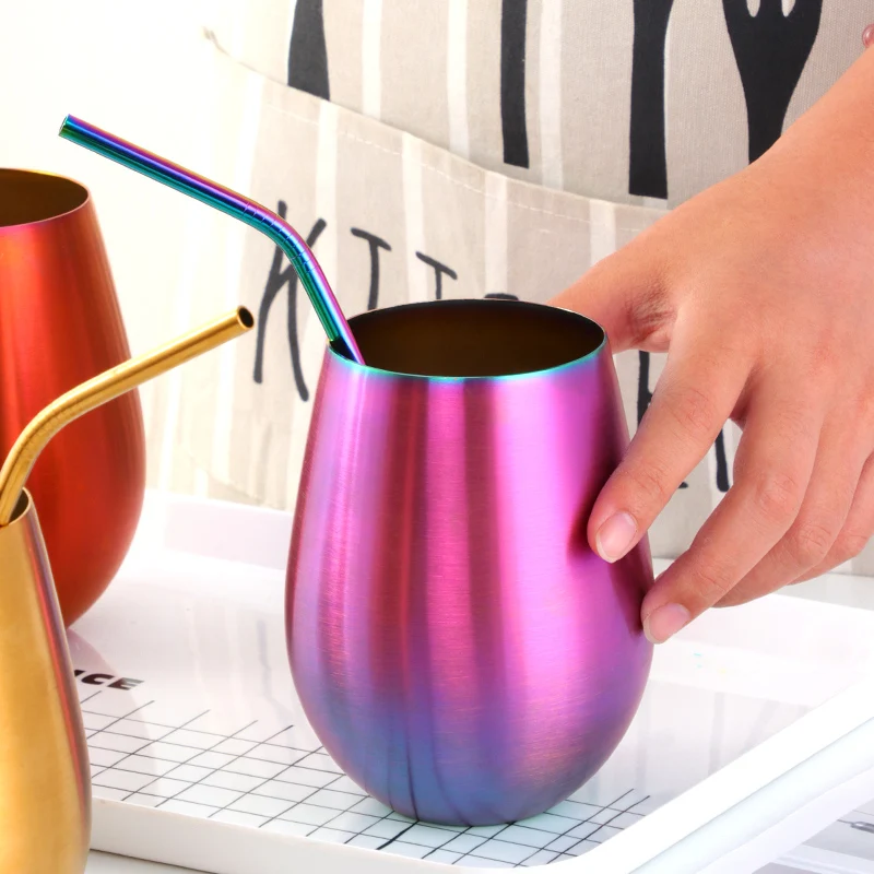 Customized 8 Colors Copper Tea Water Cup Stainless Steel Coffee Drink Beer Cup