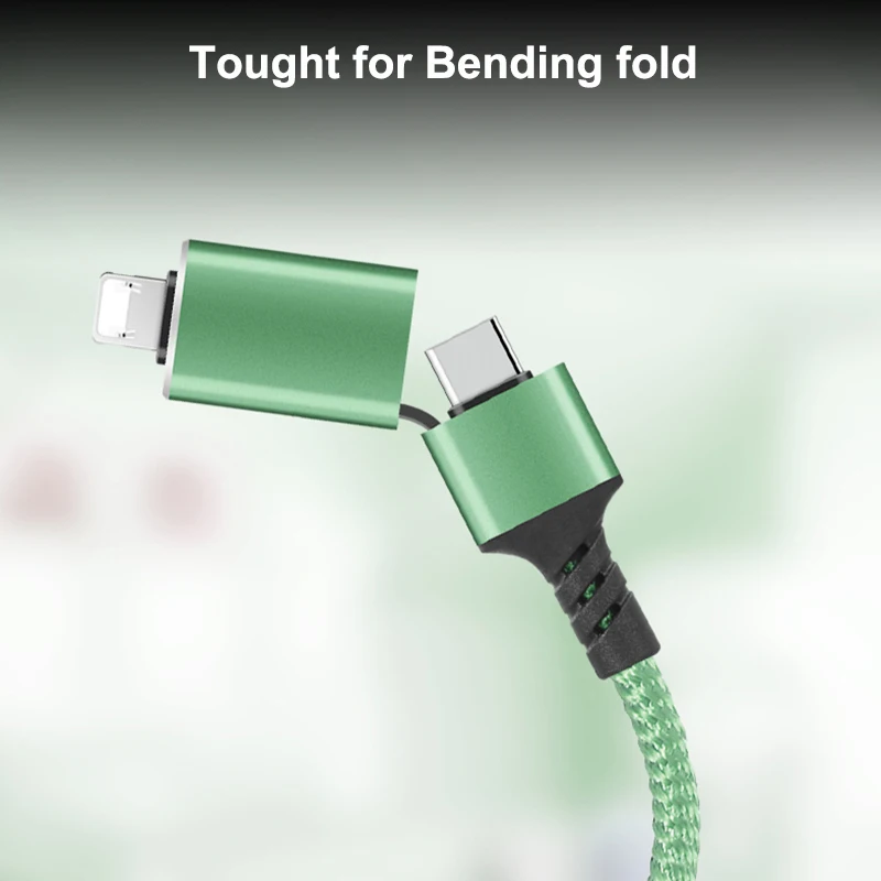 Многоцелевой зарядный шнур 3 в 1 Amazon Basics с разъемами Micro-USB типа C для iPhone 11 12 samsung S8