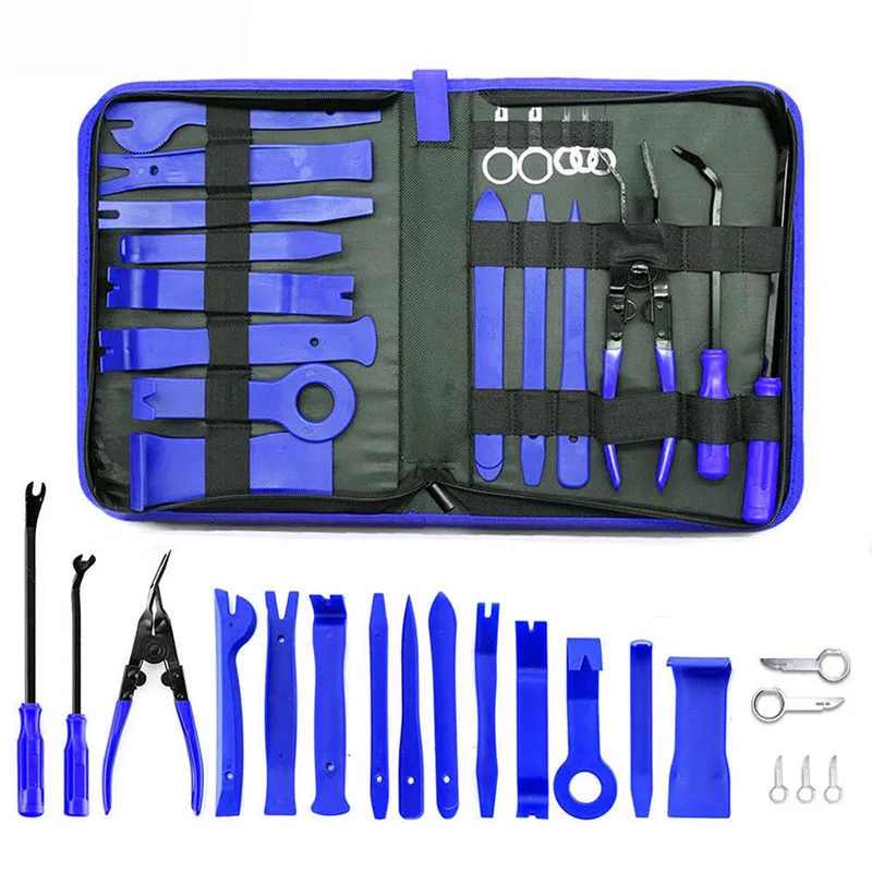 19pcs Car Trim Disassembly Tool Interior Door Clip Panel Trim Dashboard Removal Tool