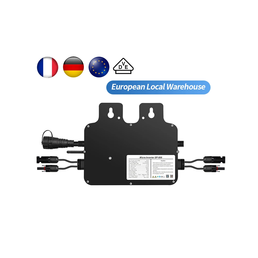 IP67 Waterproof Plug and Play Micro Inverter 800 W with WLAN and App Solar Inverter Grid Tie Inverter 800w