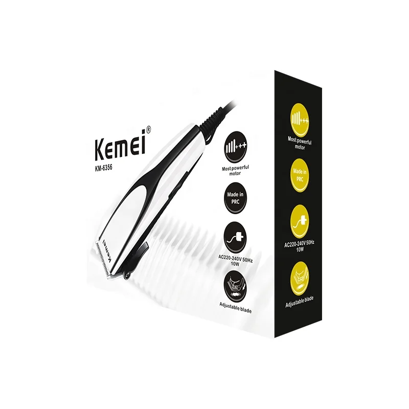 Professional Widely Used Line Plug Exquisite Design Kemei KM 6356 Mens Hair Clipper Trimmer  Hair Clipper Set