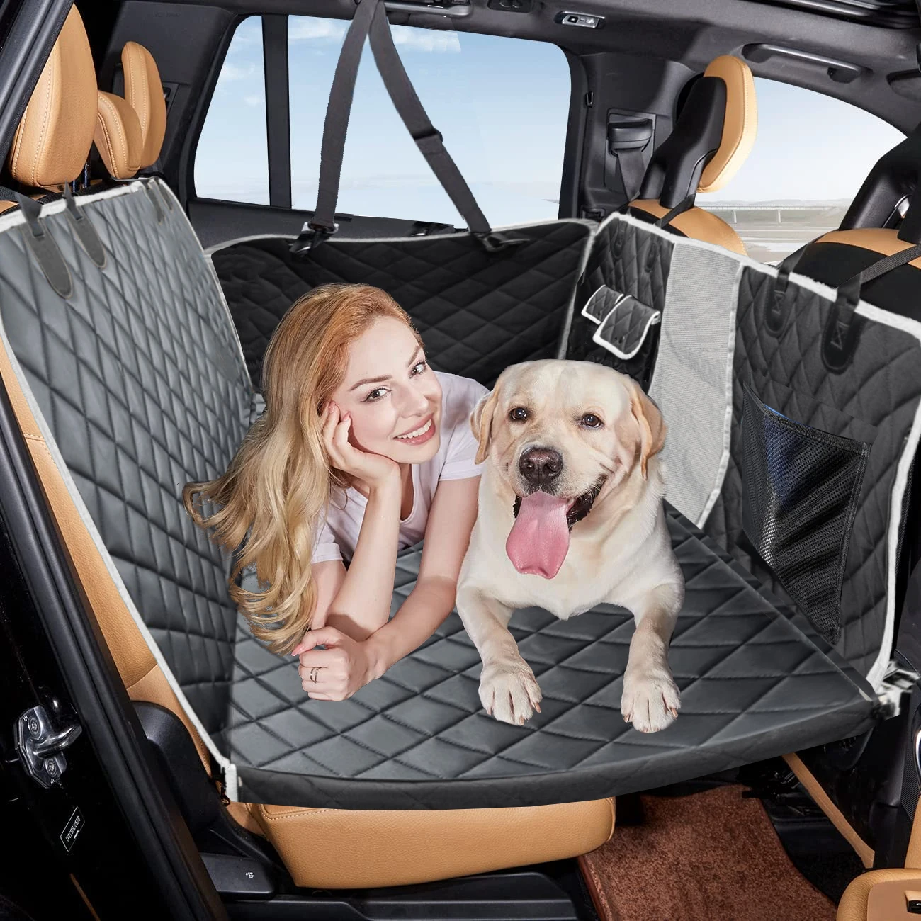 Pet Dog Pad Car Back Seat Covers/Oxford Dog Extender Hard Bottom/Waterproof Card Seat Cover Pets