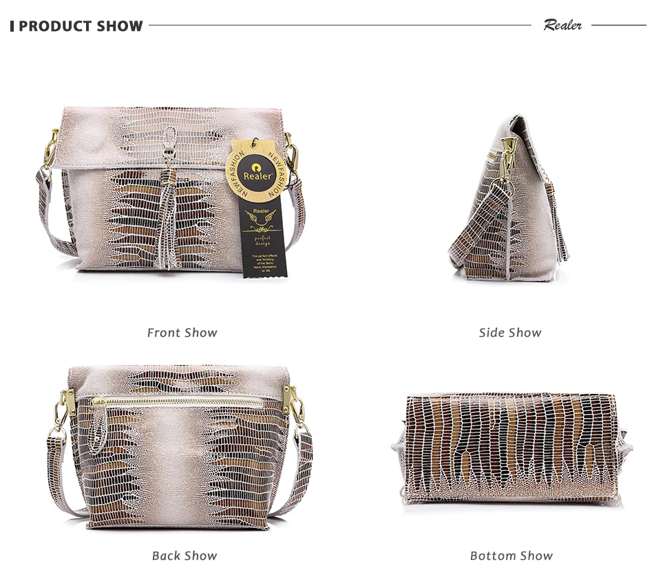 2022 REALER Dropshipping women Shoulder Crossbody Bags Ladies Totes Hand bags custom Hobos bags Genuine Leather handbags