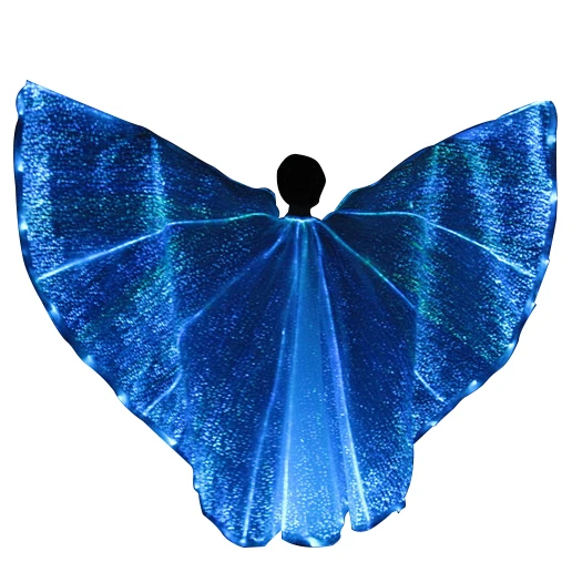 Butterfly Costume Fairy Smart Light up Rainbow Belly Dance Isis LED Fiber Optic Angel Wings