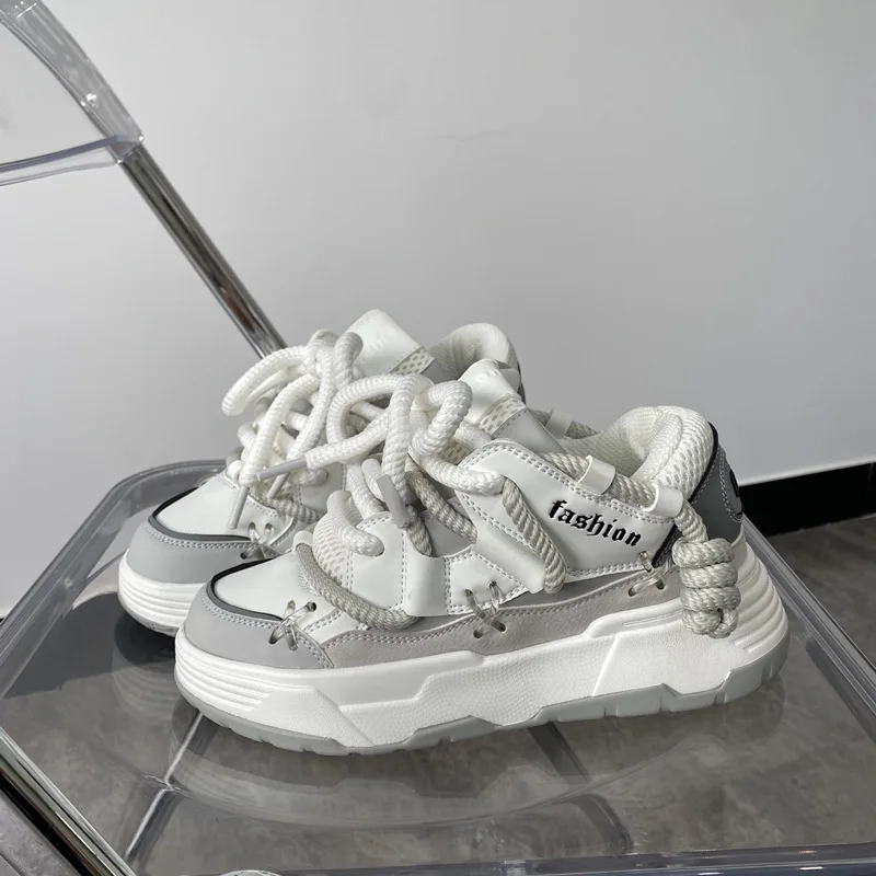 BUSY GIRL BY450 sneakers women running shoes size 44 wholesale custom fashion chunky lace flat shoes ladies casual shoes women