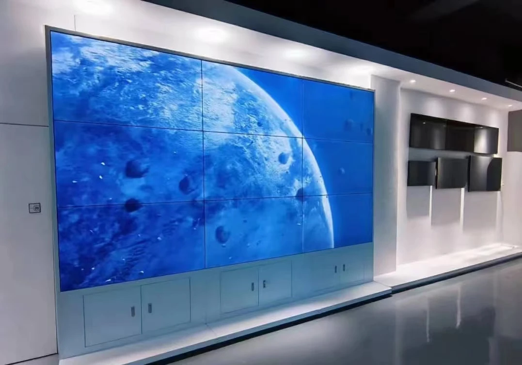 AMV 55 Digital Conference Frame Smart Advertising Splice School Room Motorized Projection Splicing Screen