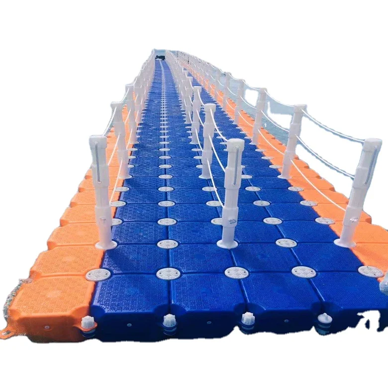 High Durability Plastic Floating Dock Cubes  and HDPE Floating Pontoon Bridge