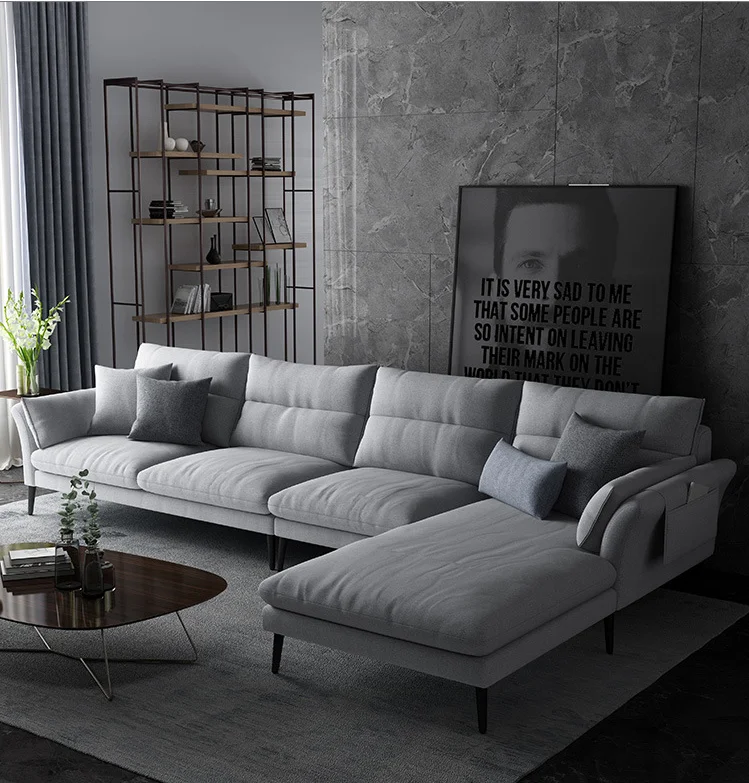 
Modern Home Furniture Fabric Sectional Couch Living Room Sofas 