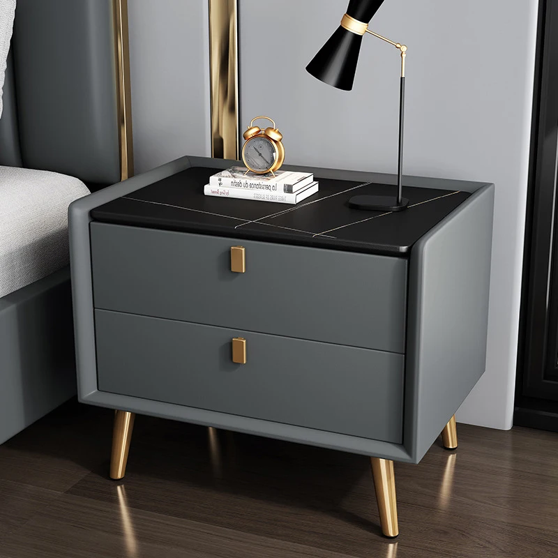 High Quality Luxury Nordic Nightstands White Bedside Table with Drawer