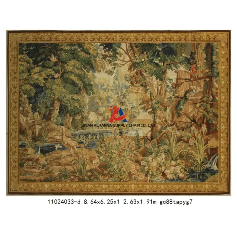 New design French Aubusson Tapestry Vintage Antique 18th C. Style Hand Woven Wall Hanging for wholesales