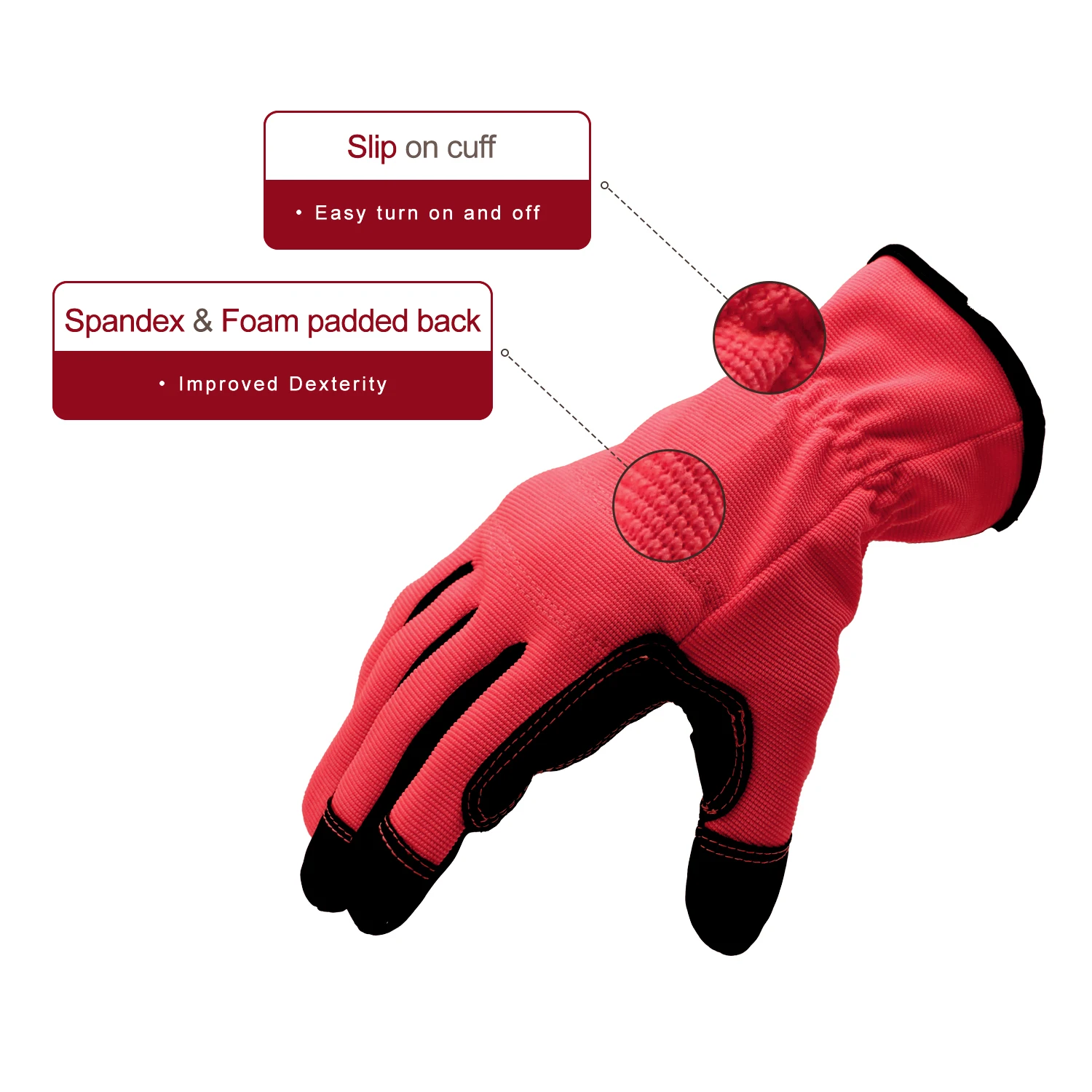 HANDLANDY Multi Purpose Foam Padded Nubuck Mechanical Work Garden Gloves for Thorn Proof