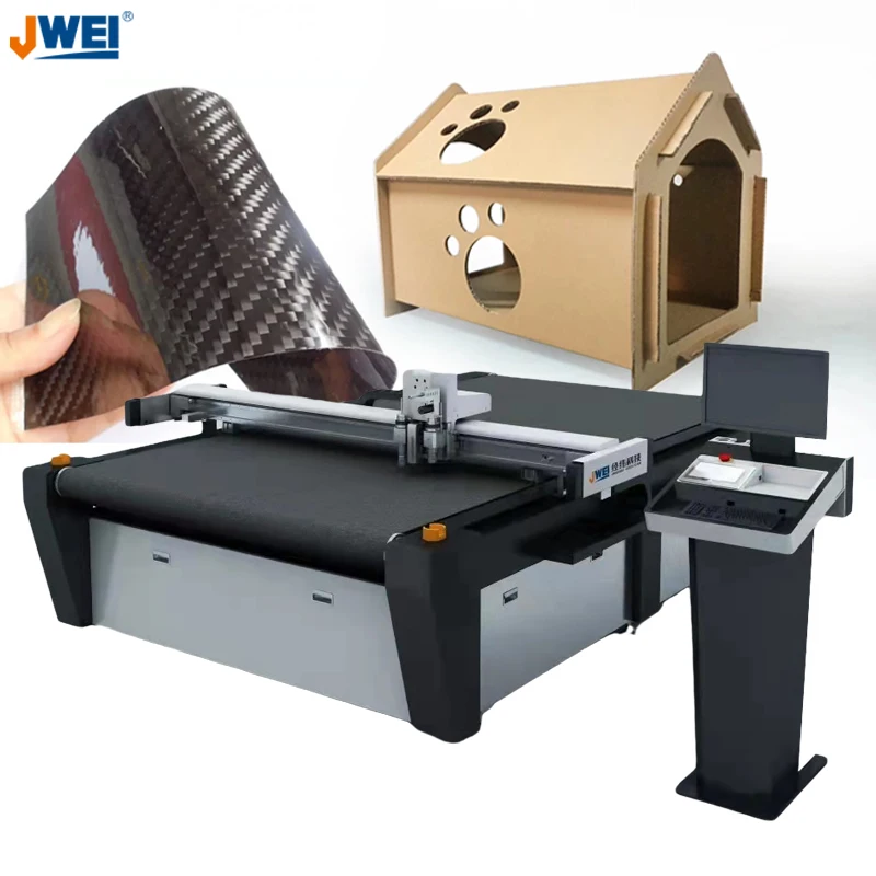 JWEI factory direct Sale composites digital cutter plotter with oscillating cutting tool for cutting carbon fiber glass fiber