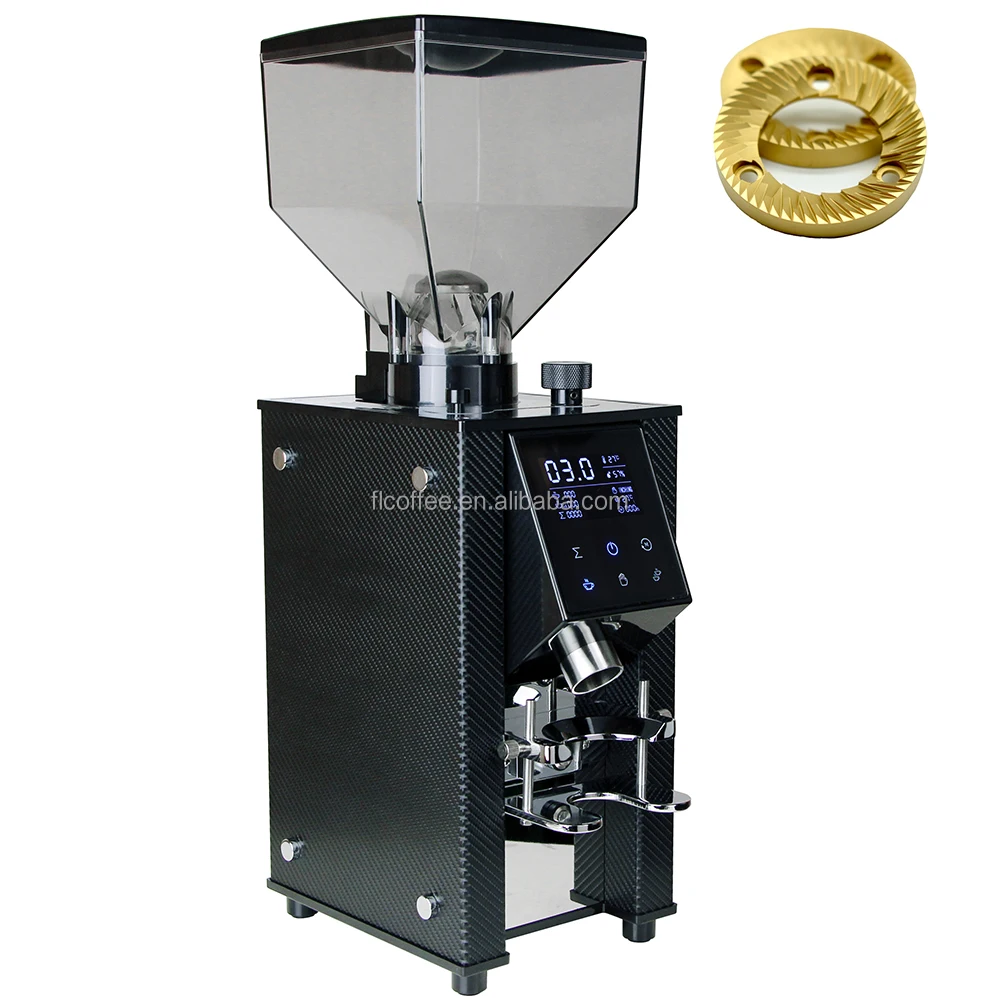 Aluminum Electric Coffee Grinder with  Burr Grinding Espresso coffee grider OEM Logo  New simple coffee grinder